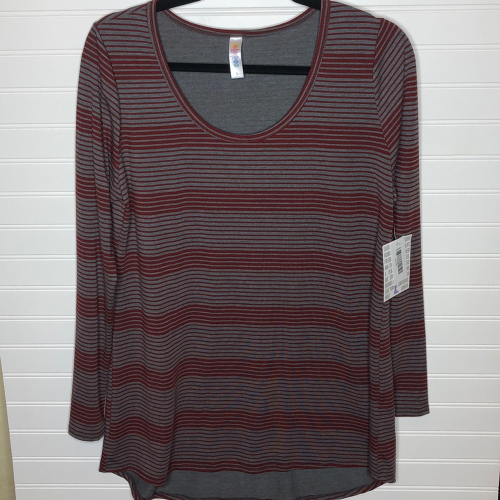 LuLaRoe Lynnae long sleeve striped top